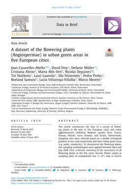 A Dataset of the Flowering Plants
