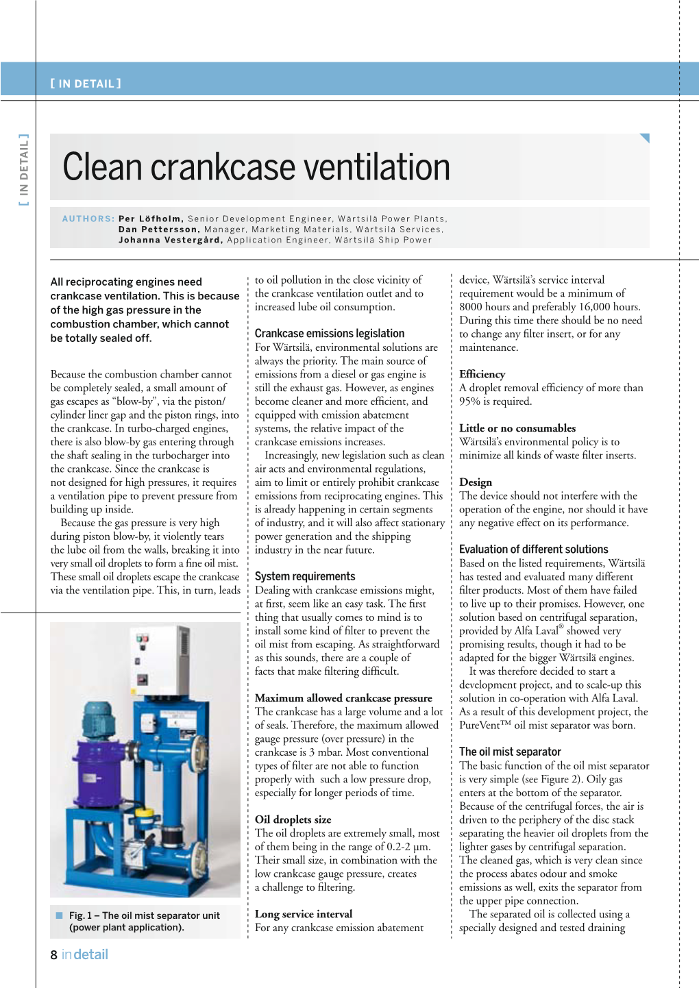 Clean Crankcase Ventilation