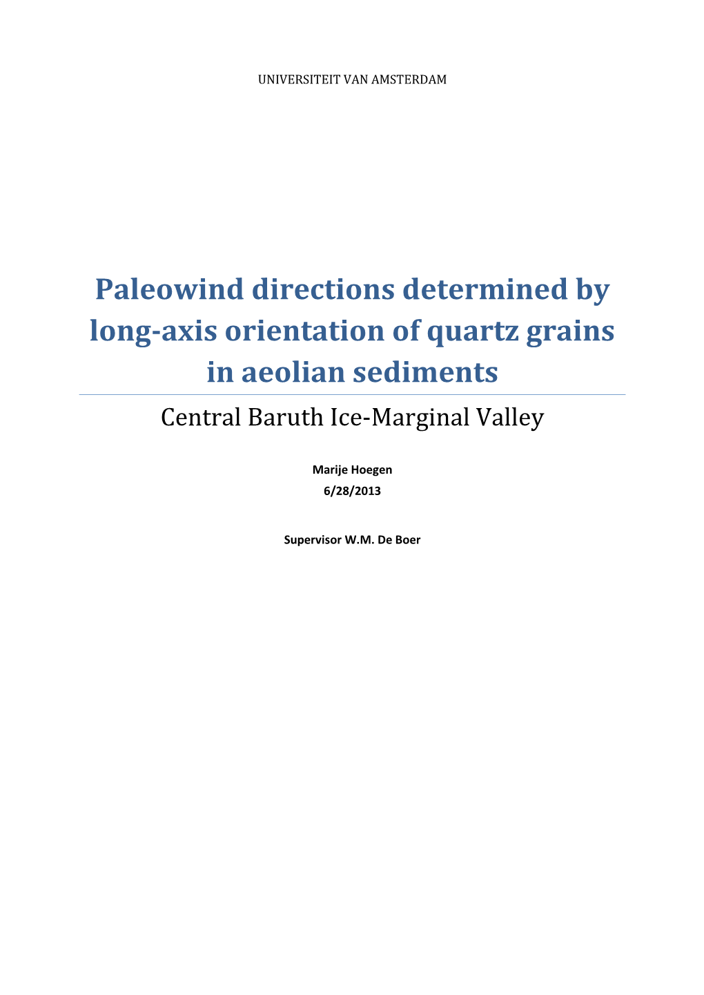 0Bpaleowind Directions Determined by Long-Axis Orientation of Quartz