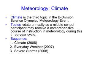 Meteorology Climate