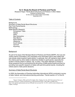 SJ 3: Study the Board of Pardons and Parole