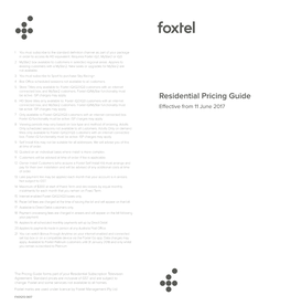 Residential Pricing Guide 6 HD Store Titles Only Available To: Foxtel Iq2/Iq3 Customers with an Internet Connected Box; and Mystar2 Customers