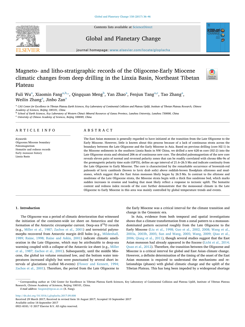 And Litho-Stratigraphic Records of the Oligocene-Early Miocene Climatic