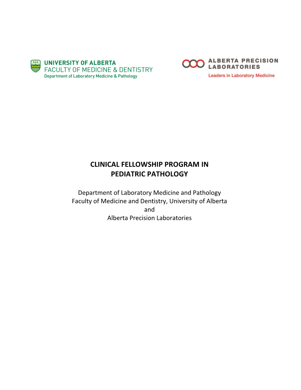 Clinical Fellowship Program in Pediatric Pathology