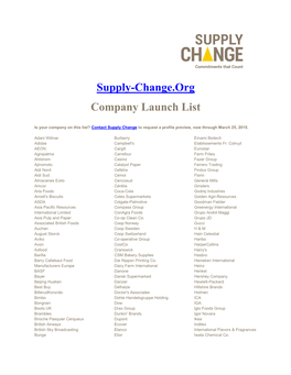 Supply-Change.Org Company Launch List