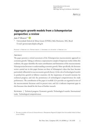 Aggregate Growth Models from a Schumpeterian Perspective: a Review João P