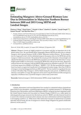 Estimating Mangrove Above-Ground Biomass Loss Due to Deforestation in Malaysian Northern Borneo Between 2000 and 2015 Using SRTM and Landsat Images