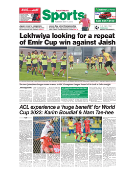 Lekhwiya Looking for a Repeat of Emir Cup Win Against Jaish
