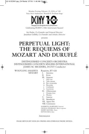 The Requiems of Mozart and Duruflé