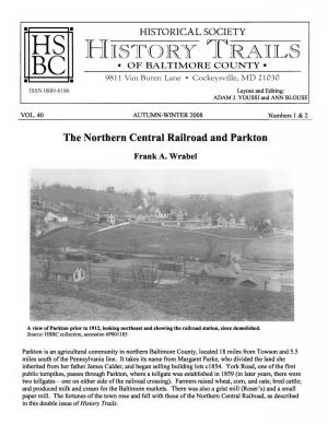 The Northern Central Railroad and Parkton