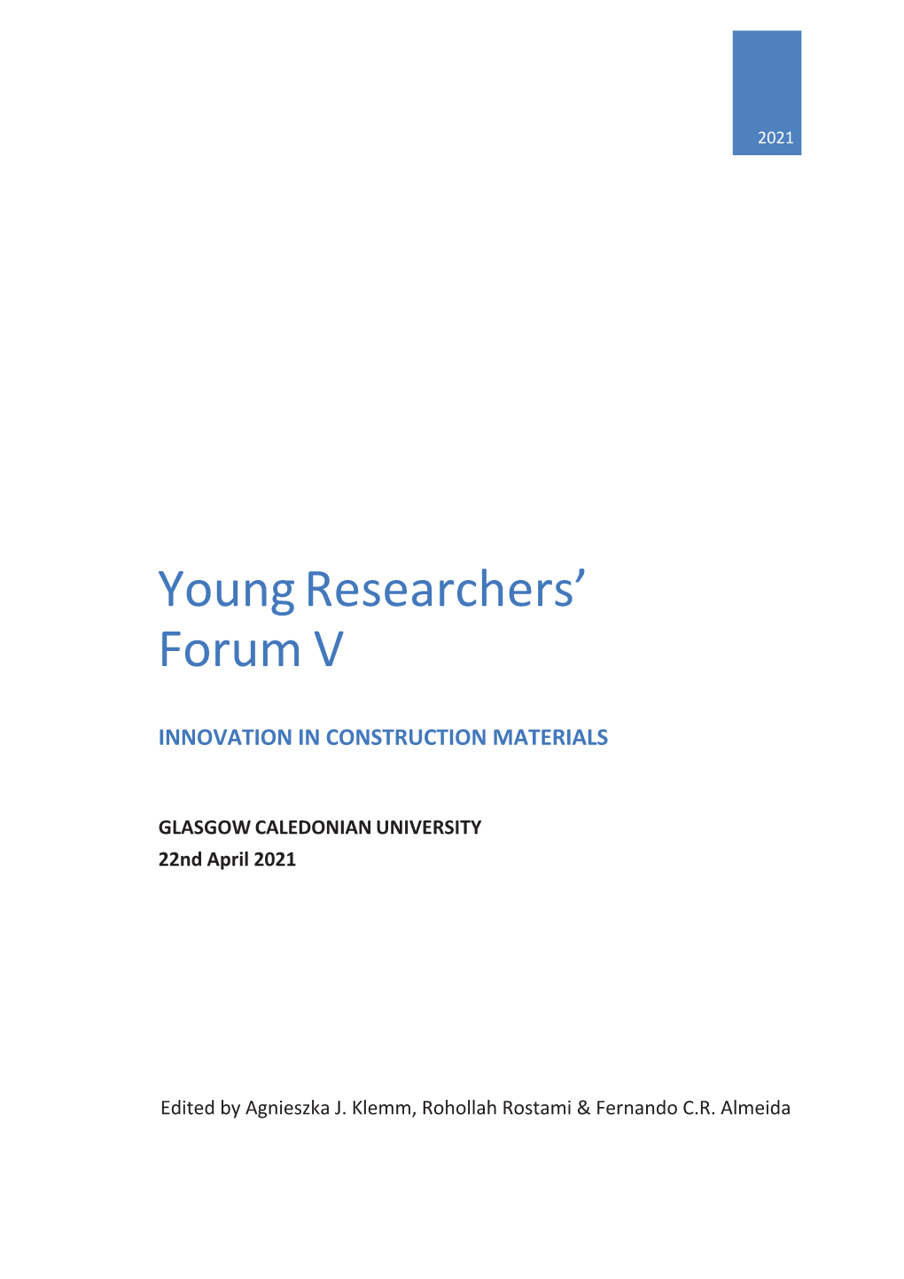 Young Researchers' Forum V