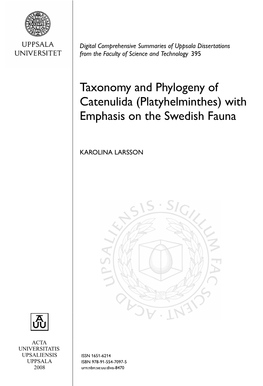Taxonomy and Phylogeny of Catenulida (Platyhelminthes) with Emphasis on the Swedish Fauna