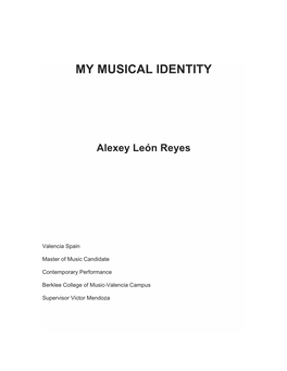 My Musical Identity