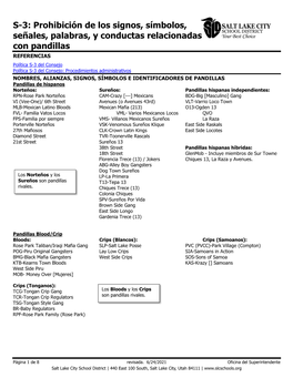 Prohibición De Los Signos, Símbolos, Señales, Palabras, Y Conductas