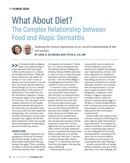 What About Diet? the Complex Relationship Between Food and Atopic Dermatitis