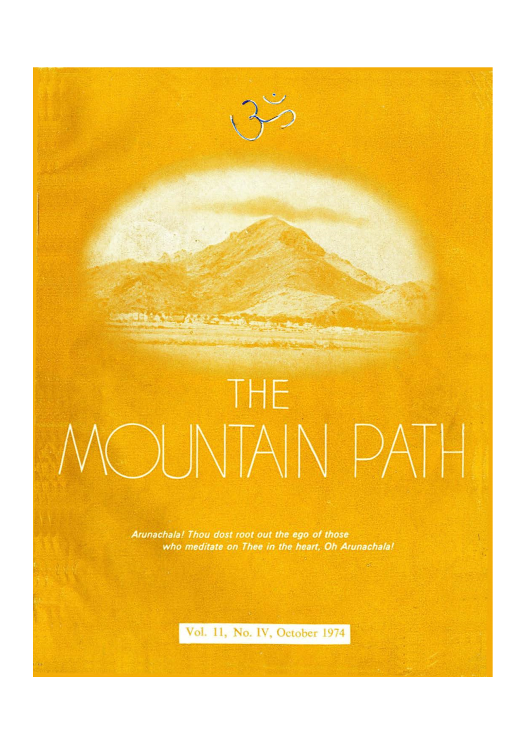 The Mountain Path Vol. 11 No. 4, Oct 1974