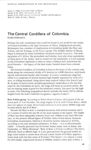 The Central Cordillera of Colombia Evelio Echevarria 49