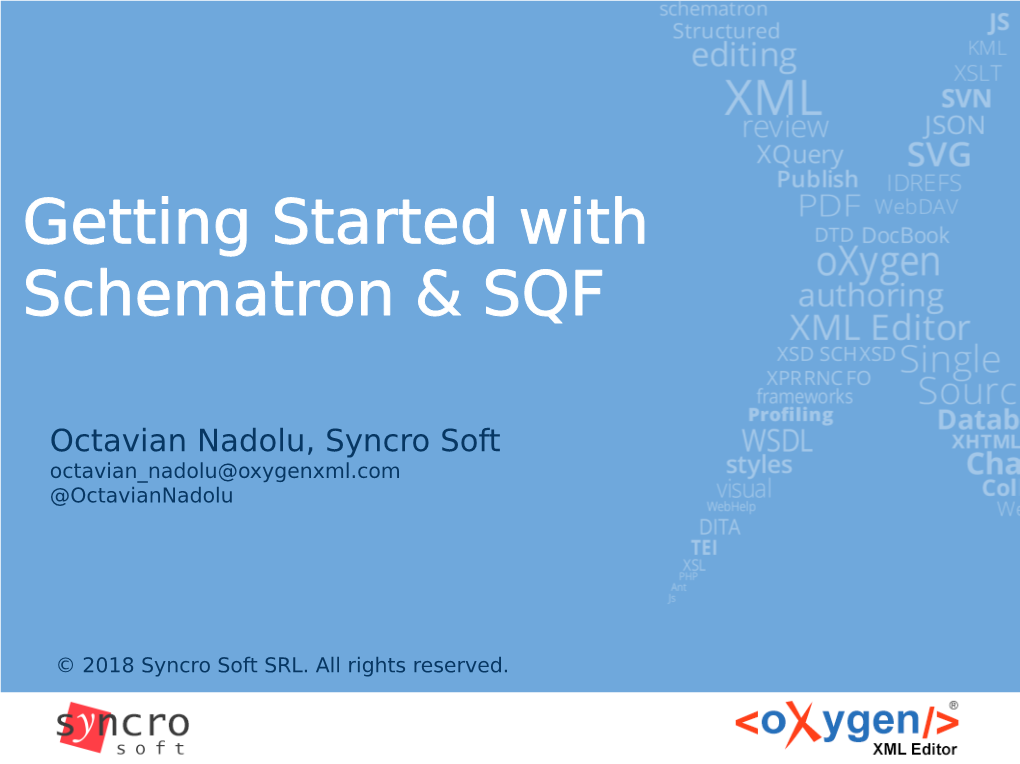 Getting Started with Schematron &