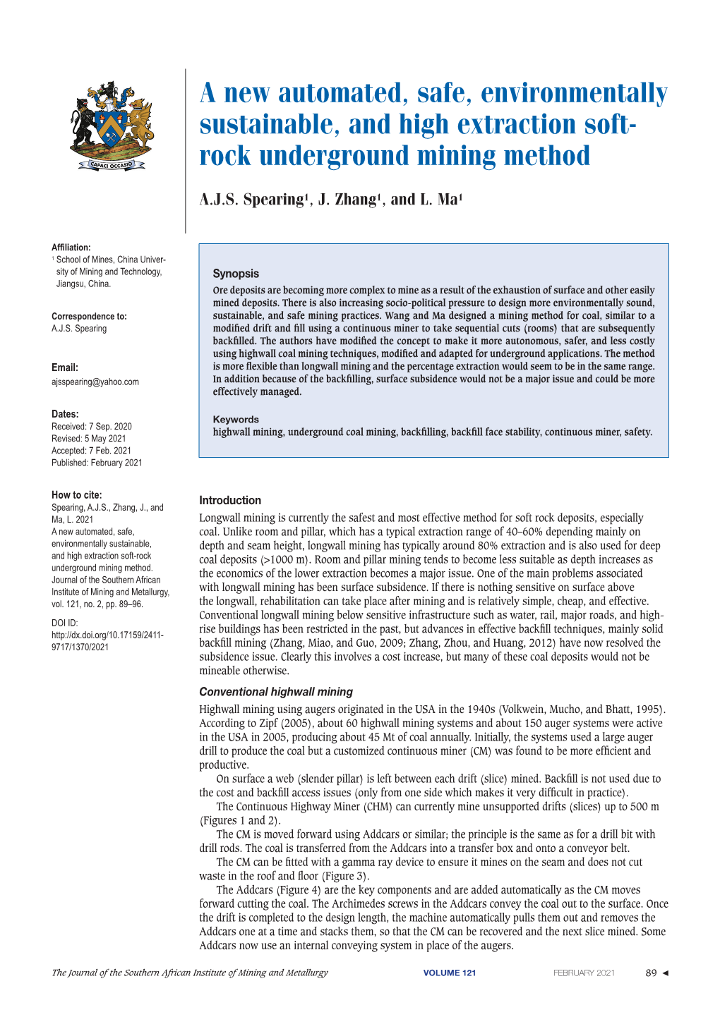 Rock Underground Mining Method