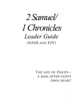 2 Samuel/ 1 Chronicles Leader Guide (NASB and ESV)
