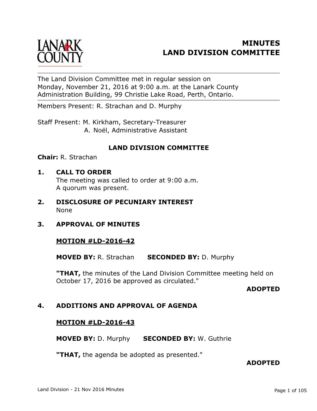 Land Division Committee