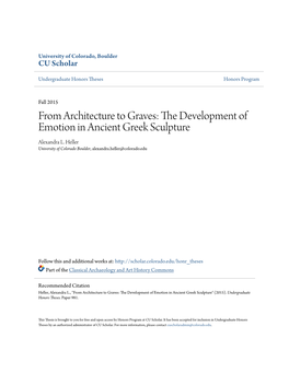 The Development of Emotion in Ancient Greek Sculpture
