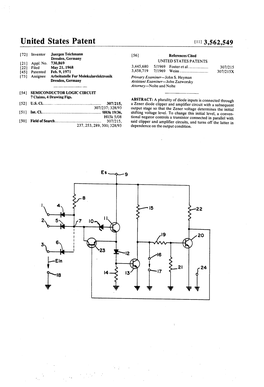 United States Patent (11) 3,562,549 [72] Inventor Juergen Teichmann Dresden, Germany [56] References Cited 2 L ) Appl