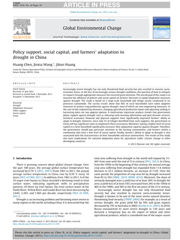 Policy Support, Social Capital, and Farmers' Adaptation to Drought In