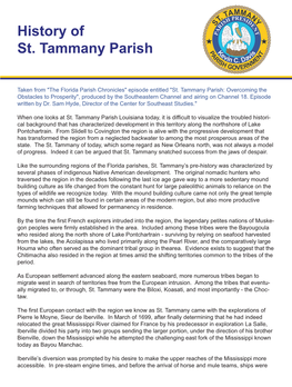 History of St. Tammany Parish