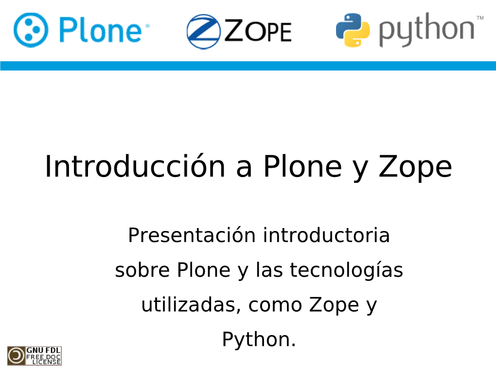 Introducción a Plone Y Zope