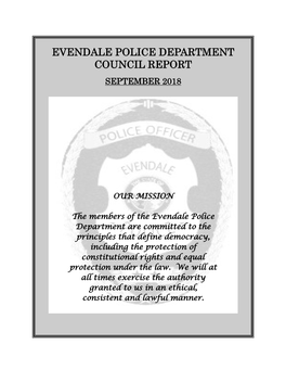 Evendale Police Department Council Report