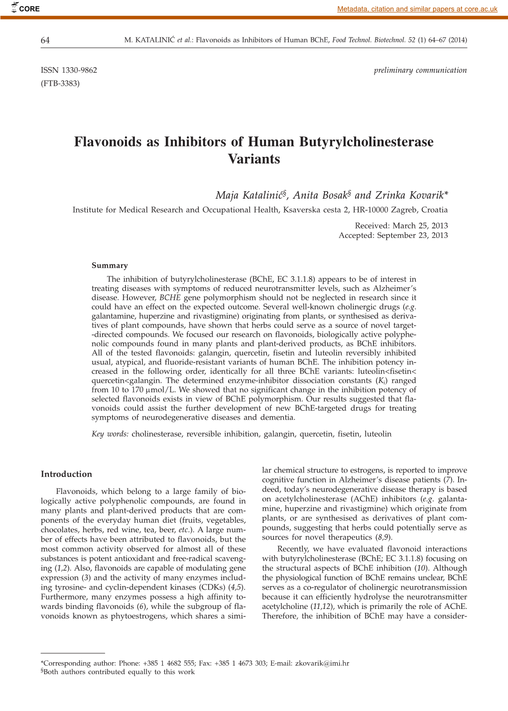 Flavonoids As Inhibitors of Human Butyrylcholinesterase Variants