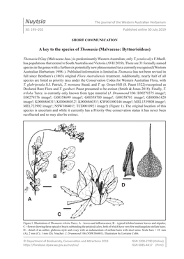 Nuytsia the Journal of the Western Australian Herbarium 30: 195–202 Published Online 30 July 2019