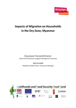 Impacts of Migration on Households in the Dry Zone, Myanmar
