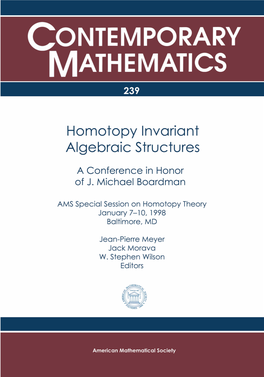 Contemporary Mathematics 239