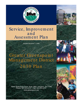 Greater Greenspoint Management District 2030 Plan
