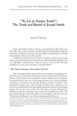 “To Lie in Yonder Tomb”: the Tomb and Burial of Joseph Smith