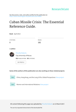 Cuban Missile Crisis: the Essential Reference Guide