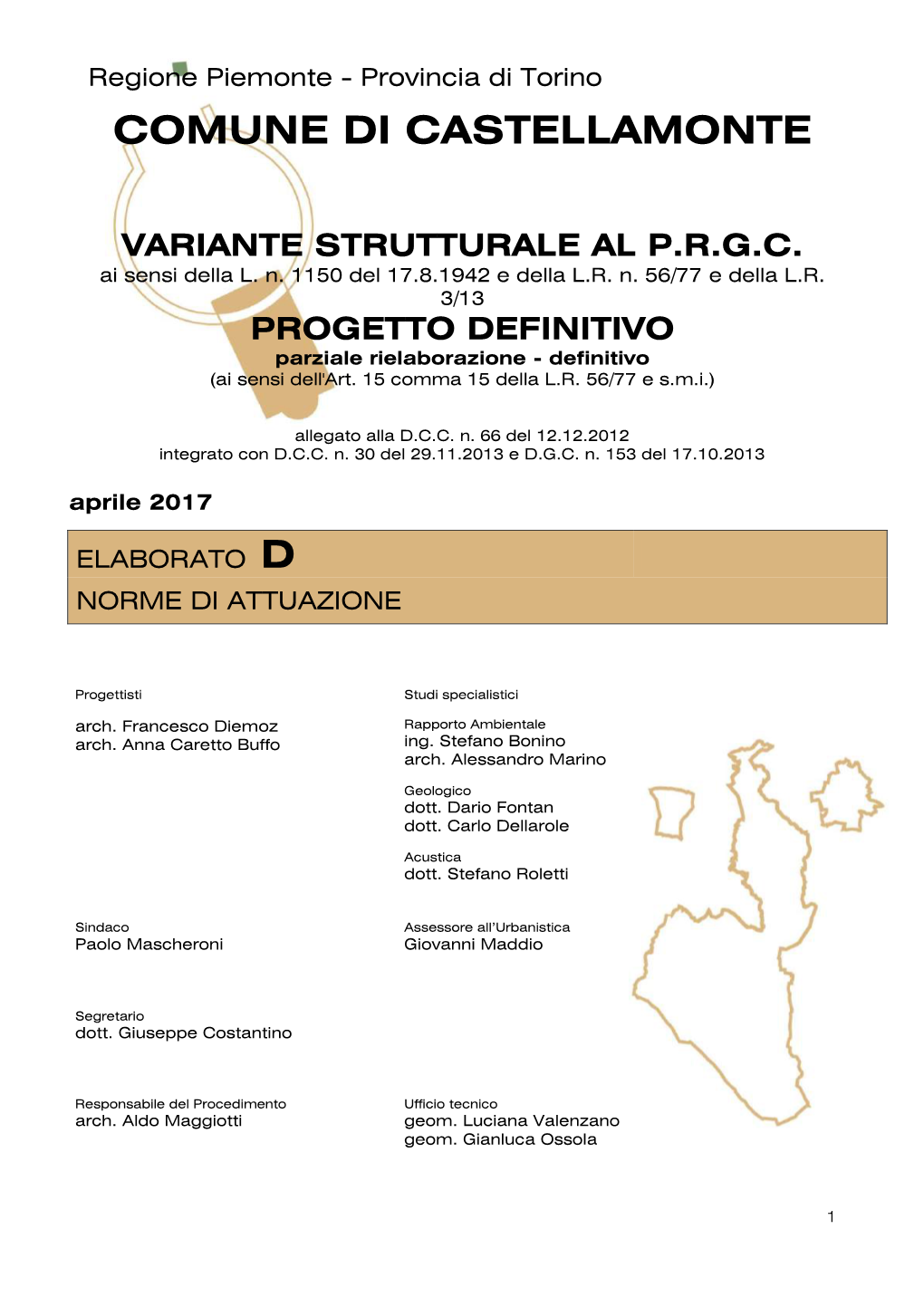 Comune Di Castellamonte Variante Strutturale Al Prgc