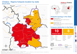 Nigeria Hotspots Location by State Platform Cholera Bauchi State West and Central Africa