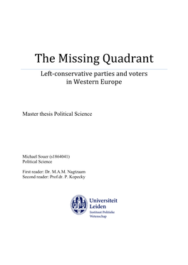 The Missing Quadrant Left-Conservative Parties and Voters in Western Europe