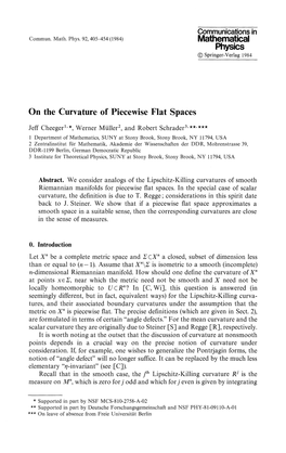 On the Curvature of Piecewise Flat Spaces