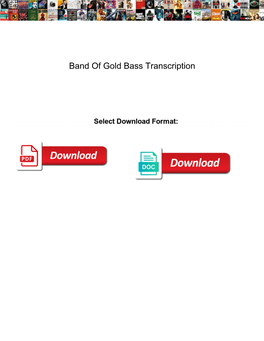 Band of Gold Bass Transcription