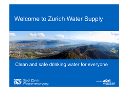Welcome to Zurich Water Supply