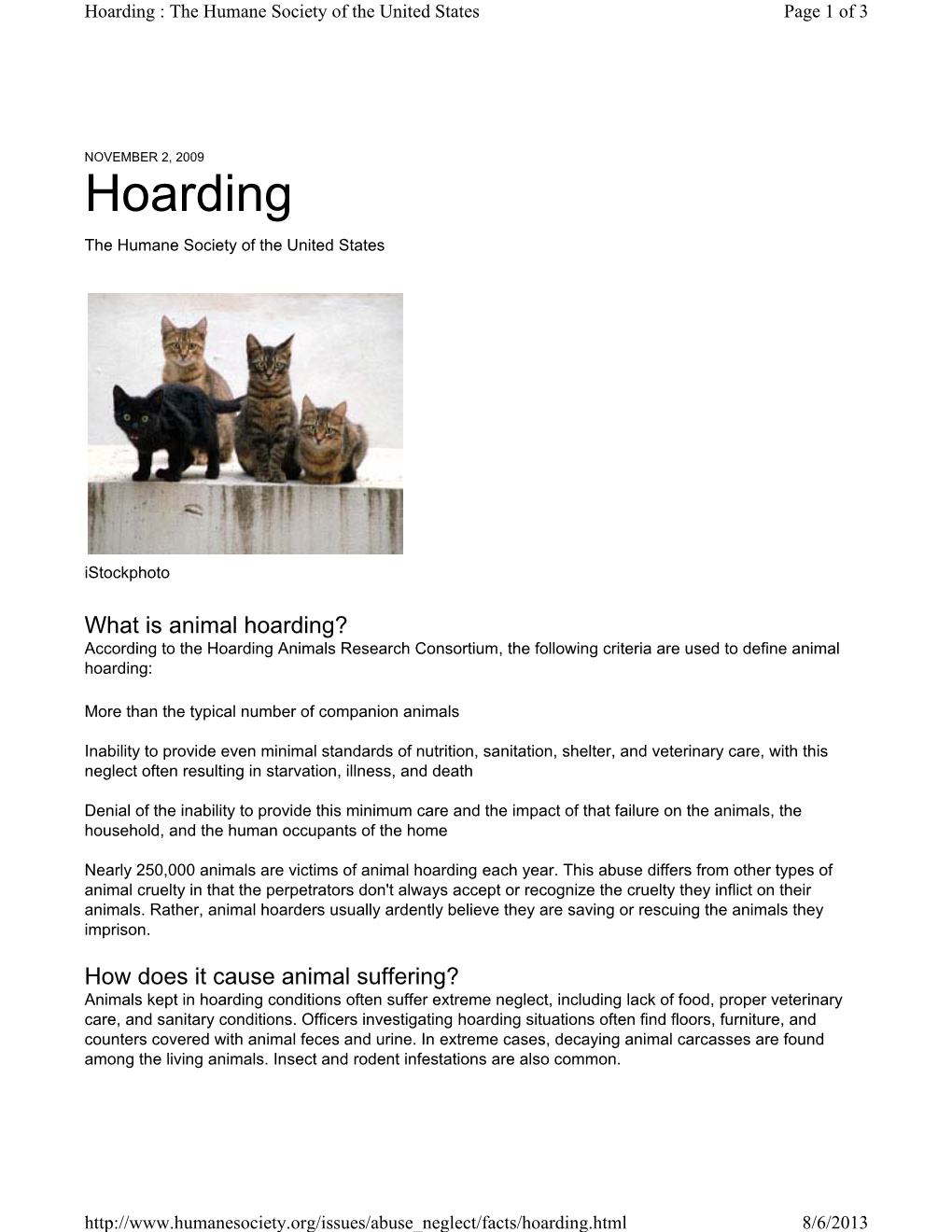 Animal Hoarding Fact Sheet