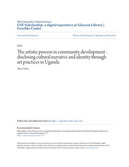 Disclosing Cultural Narrative and Identity Through Art Practices in Uganda Maria Palmo