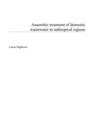 Anaerobic Treatment of Domestic Sewage In