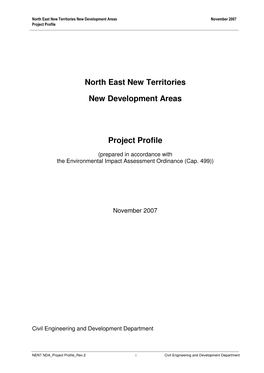North East New Territories New Development Areas Project Profile