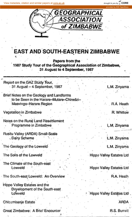 GEOGRAPHICAL ASSOCIATION of ZIMBABWE