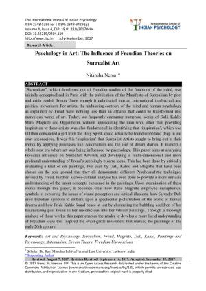 The Influence of Freudian Theories on Surrealist Art